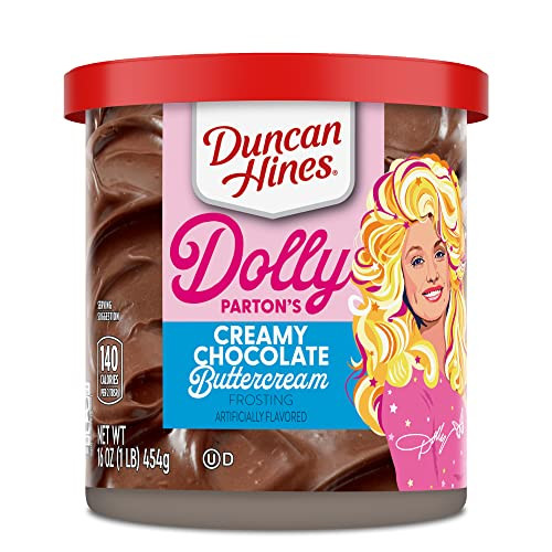 Duncan Hines Dolly Parton’s Favorite Chocolate Buttercream Flavored Cake Frosting 16 oz.