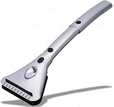 Zonetech Heated Car Window Extendable Snow & Ice Scraper w/ Light