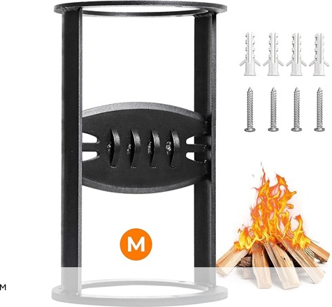 Double Blade Heavy Duty Cast Iron Kindling Wood Splitter Medium (7" x 12.2")