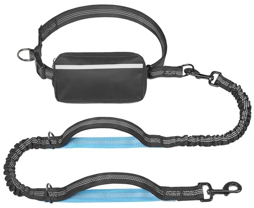 Hands Free Dog Leash with Zipper Pouch for dogs 25-120 lbs Deal