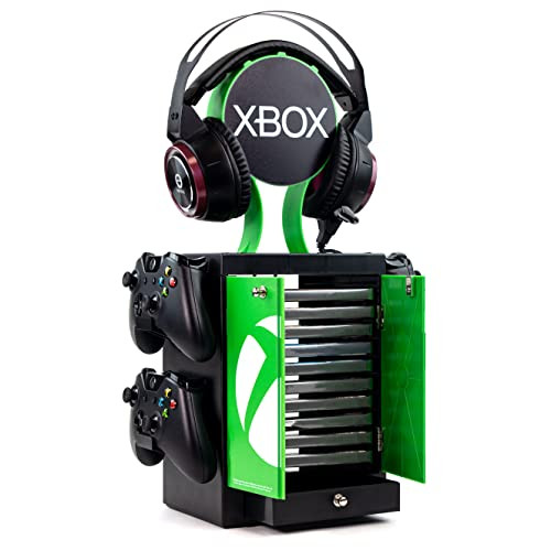 Numskull Official Xbox Series X Game Storage Locker, Headphone Stand and Controller Holder
