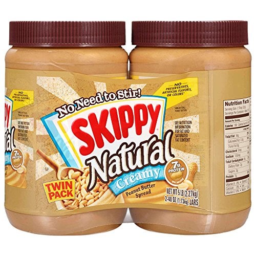 2-Pack 40-Oz Skippy Natural Peanut Butter (Creamy) Deal