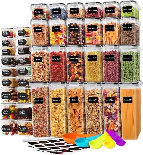 42 Pcs Airtight BPA Free Food Storage Containers Set W/Lids