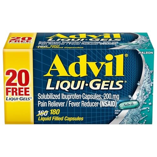 Advil Liqui-Gels Pain Reliever and Fever Reducer 180 Count Deal