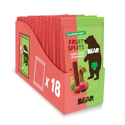 BEAR Real Fruit Snack Splits Apple and Strawberry 18-Pack Deal