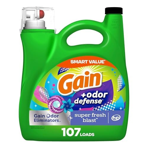 Gain + Odor Defense Liquid Laundry Detergent Super Fresh Blast 4 x 154-Oz Deal