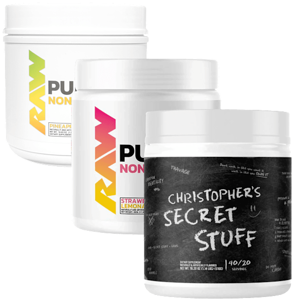 RAW Nutrition Pre-workout Powder (Stim or Non-Stim) 3-Pack