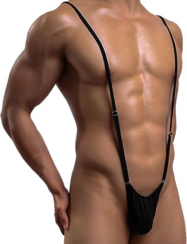 FRENZCOY Men's Black Underwear Jockstrap Stretch Deal