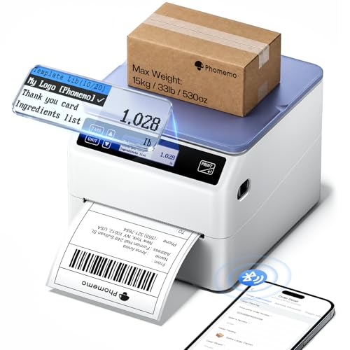 Phomemo D422S Bluetooth 4x6 Label Printer w/ Scale Deal