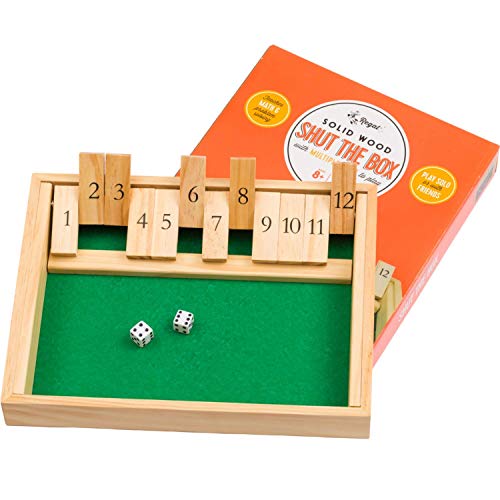 Regal Games Shut The Box 12-Spot Wooden Dice Board Game Deal