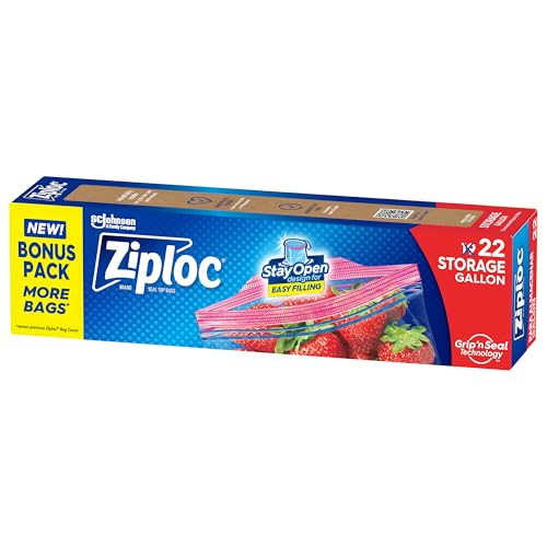 Ziploc Gallon Food Storage Bags 22 Count