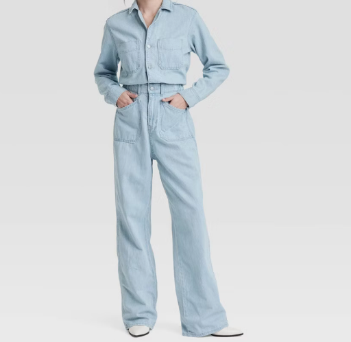 Women's Denim Baggy Jumpsuit - Universal Thread