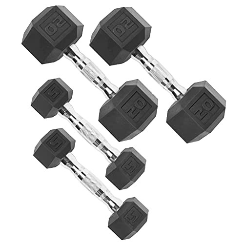 50-Lb CAP Barbell Coated Dumbbell Weight Set (2x 20-Lb + 2x 5-Lb)