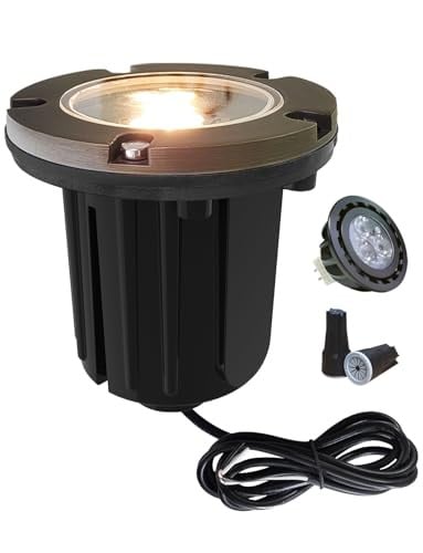 MALORY Low Voltage Landscape Lights (φ125 mm) Brass Top Cover 12V Outdoor In Ground Lights (Flat Top) Deal