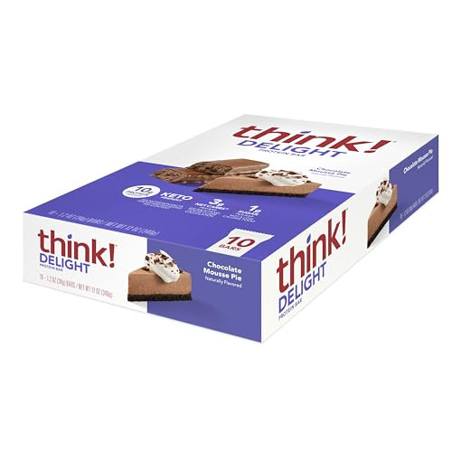 Think! Delight Keto Protein Snack Bars 10-Count (Chocolate Mousse Pie)
