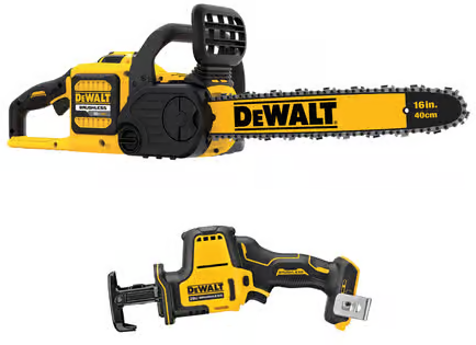 DEWALT 60V MAX 16 in. Chainsaw Kit with 20V MAX ATOMIC Reciprocating Saw