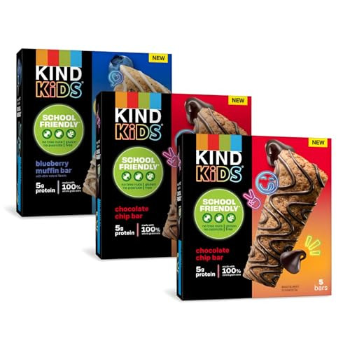 KIND Kids School Friendly Blueberry Muffin and Chocolate Chip Oat Bars 15-Count