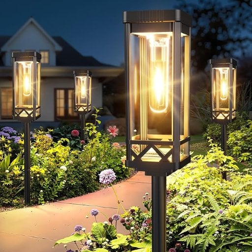 Solar Pathway Lights Outdoor 8 Pack