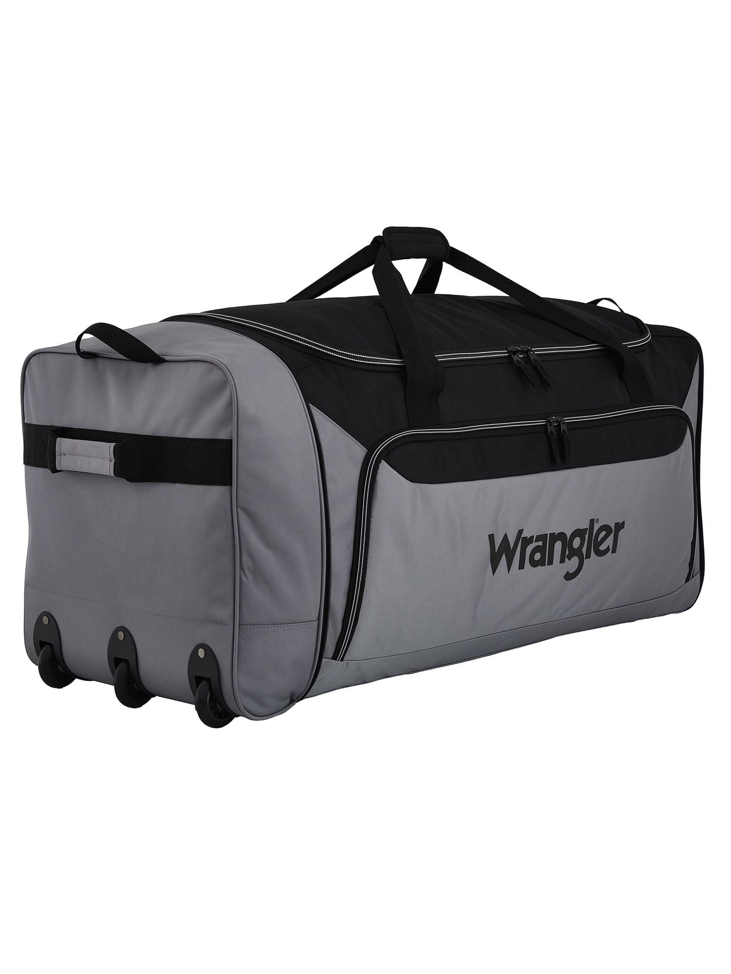 Wrangler Extra-Large 36-inch Collapsible 3-Wheel Rolling Locker Duffel Bag, Sharkskin Deal