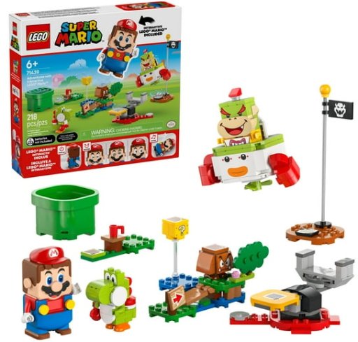 LEGO Super Mario Adventures with Interactive LEGO Mario, Vehicle Mario Playset, 218 Pcs.