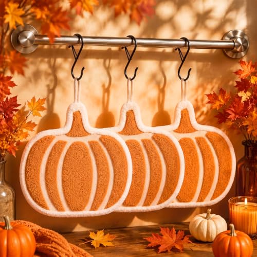 Fanfanwin Pumpkin Shaped Hand Towels 3-Pack