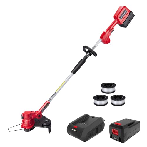 PowerSmart 13" 40V 2-in-1 Cordless String Trimmer & Edger w/ 4.0Ah Battery