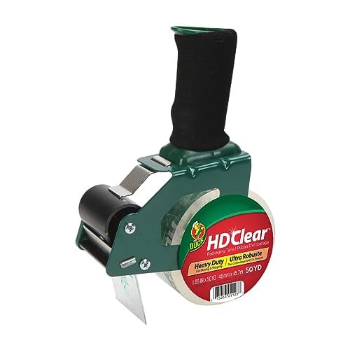 Duck HD Clear Packing Tape Dispenser with 1.88" x 50 Yards Refill Roll Deal