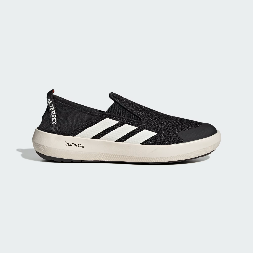 Adidas Men's Terrex Boat Slip-On Climacool Shoes (Core Black / Chalk White / Semi Impact Orange) Deal