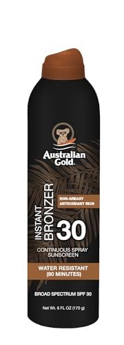 Australian Gold Continuous Spray Sunscreen with Bronzer SPF 30