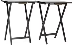 Mainstays Rubberwood Folding TV Tray Table 2-Pack Deal