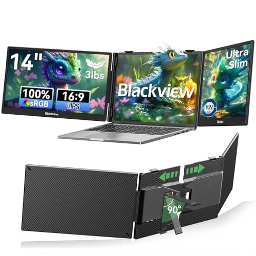 Blackview Laptop Screen Extender, 14" 1080P FHD IPS Triple Portable Monitor Deal