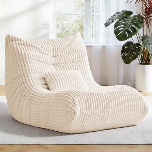 Oversized Memory Foam Corduroy Bean Bag Chair Deal