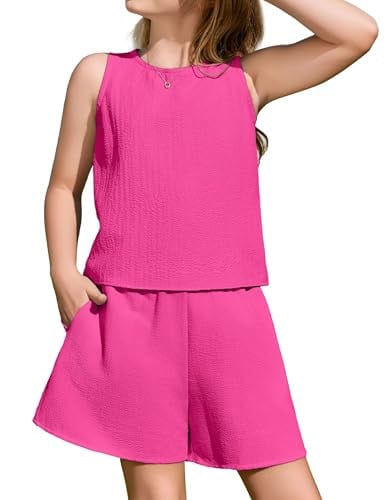 2-Piece Arshiner Girls Sleeveless Top & Shorts Outfit