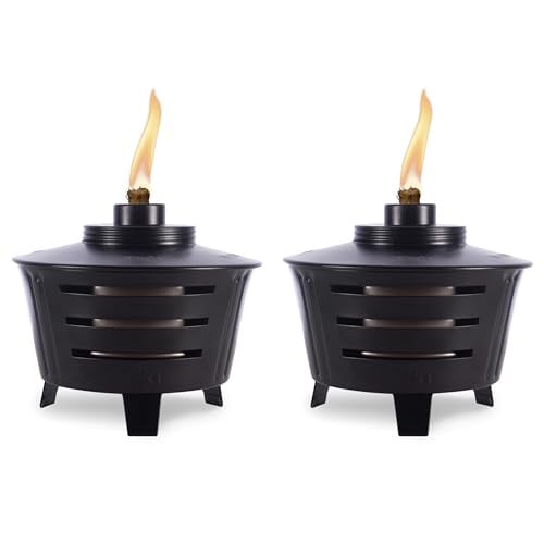 Tiki Mini Fire Pit Tabletop Outdoor Torch 2-Pack 5.5" Deal