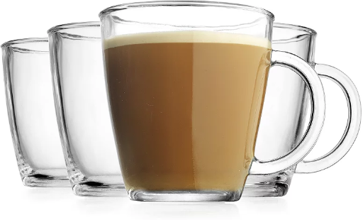 Home Essentials Barista Coffee Mug Set 4-Piece 12-Ounce