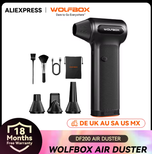 WOLFBOX DF200 Cordless Air Duster with Removable Battery