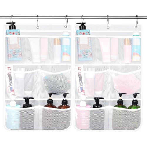 Dntorx Mesh Shower Hanging 7 Pocket Caddy 2-Pack