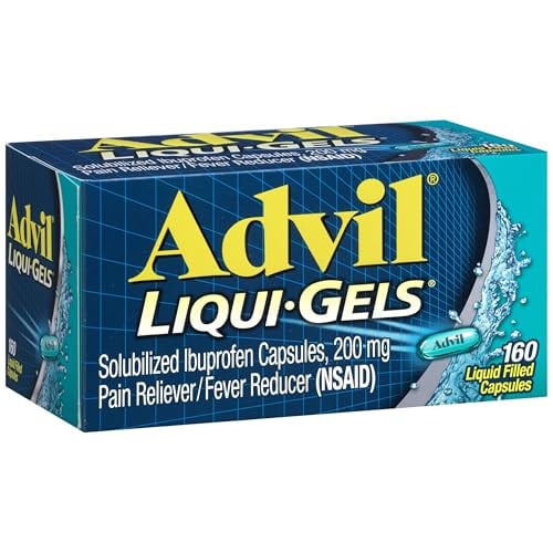 160-Count Advil Liqui-Gels Pain Reliever and Fever Reducer Ibuprofen Capsules