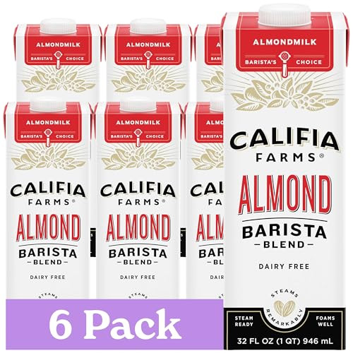 Califia Farms Original Almond Barista Blend Almond Milk 6-Pack 32-Oz