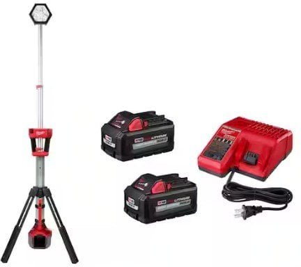 Milwaukee M18 Rocket Dual Power Tower Light w/Two 6.0 Ah Battery and Charger Deal