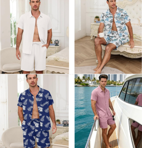 Men's 2-Piece Linen Sets - Many Colors Deal