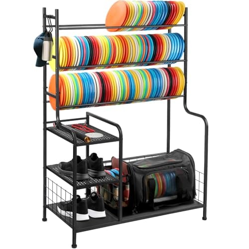 HIAARO Disc Golf Storage Rack (Holds 140+ Discs)