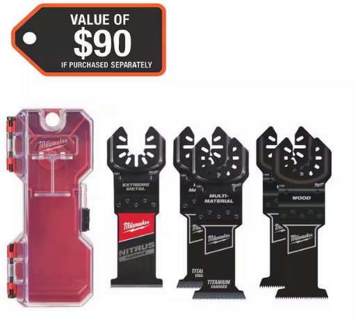 Milwaukee Multi-Tool Oscillating Blade Kit w/ NITRUS & Bi-Metal Blades (5-Piece) Deal