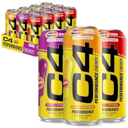 12-Pack 16-Oz C4 Energy x Popsicle Variety Pack Carbonated Sugar Free Performance Drink Deal