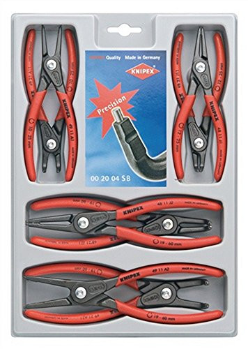KNIPEX Precision Circlip Snap-Ring Red Pliers Set (8-Piece)
