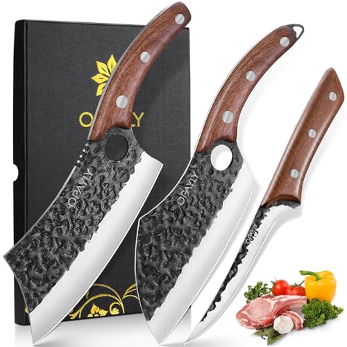 Hand Forged Butcher Knife Set 3-Piece