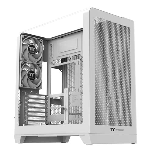 Thermaltake View 390 Air Mid Tower PC Case w/ 2x Fans (White) Deal