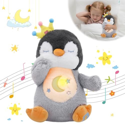 MIAODAM Breathing Stuffed Animal Penguin Plush