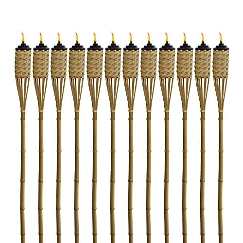 TIKI Bamboo Tiki Torches 12-Pack, 57-Inch Citronella Torches Deal