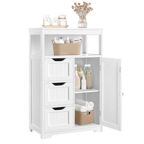 Yaheetech Bathroom Floor Cabinet Wooden Storage Organizer Deal